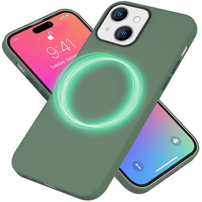 NALIA Magnet Silikonhülle für iPhone 15 Plus – MagSafe kompatibel & Liquid Silicone – SLIQ (Soft-Touch Schutz & Mikrofaser Innen) – Marke aus Berlin
