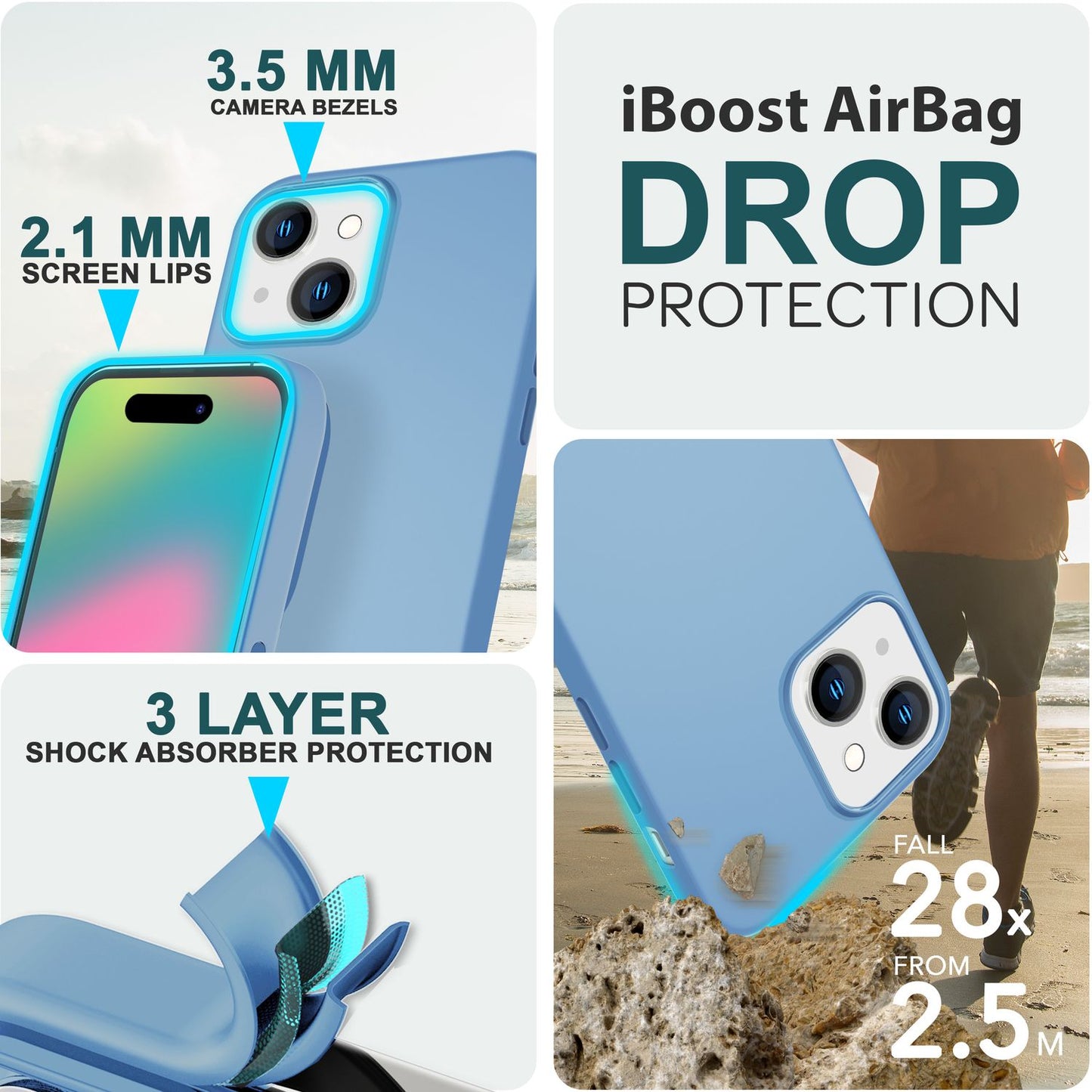 NALIA Magnet Silikonhülle für iPhone 15 Plus – MagSafe kompatibel & Liquid Silicone – SLIQ (Soft-Touch Schutz & Mikrofaser Innen) – Marke aus Berlin