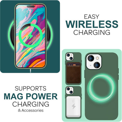 NALIA Magnet Silikonhülle für iPhone 15 Plus – MagSafe kompatibel & Liquid Silicone – SLIQ (Soft-Touch Schutz & Mikrofaser Innen) – Marke aus Berlin