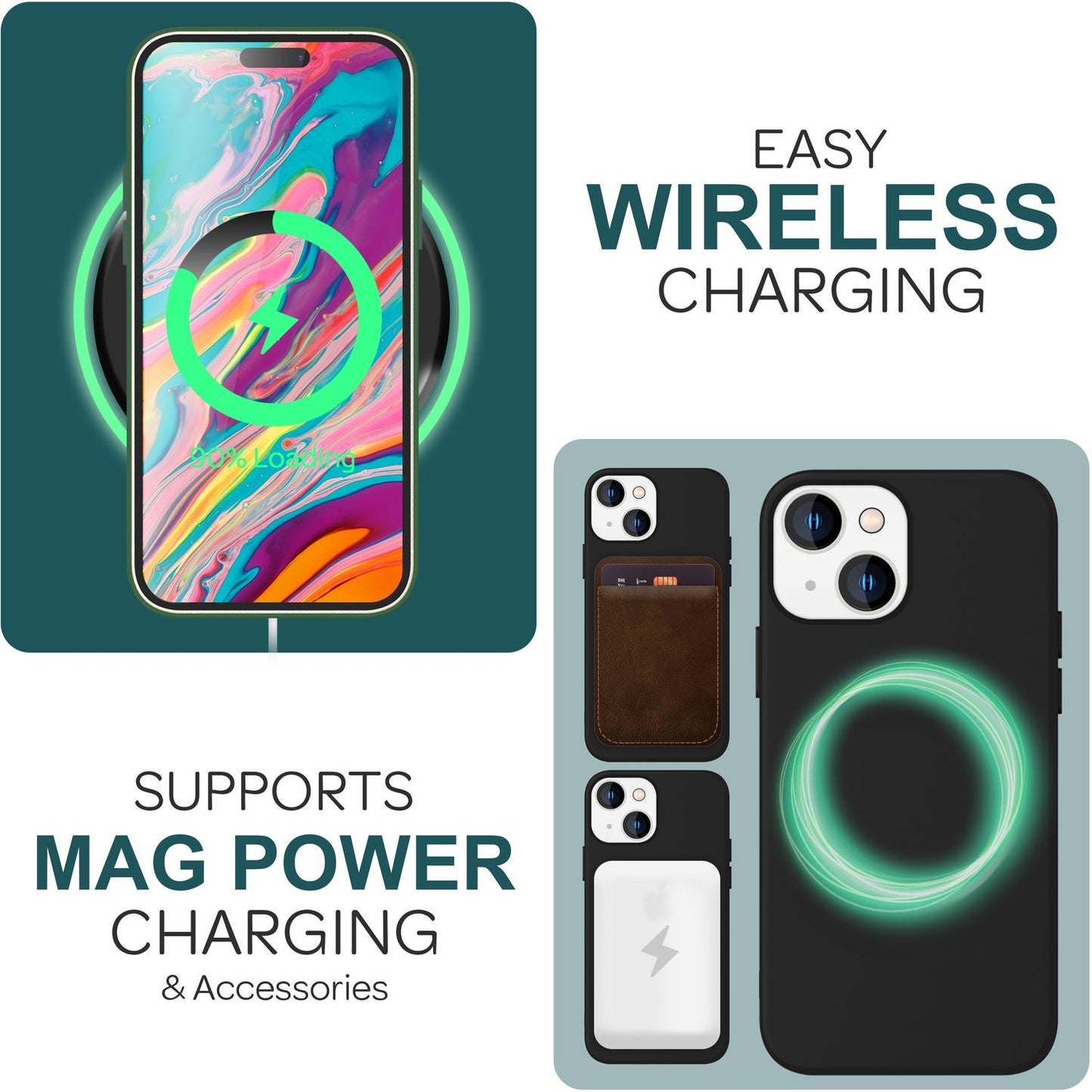 NALIA Magnet Silikonhülle für iPhone 15 Plus – MagSafe kompatibel & Liquid Silicone – SLIQ (Soft-Touch Schutz & Mikrofaser Innen) – Marke aus Berlin