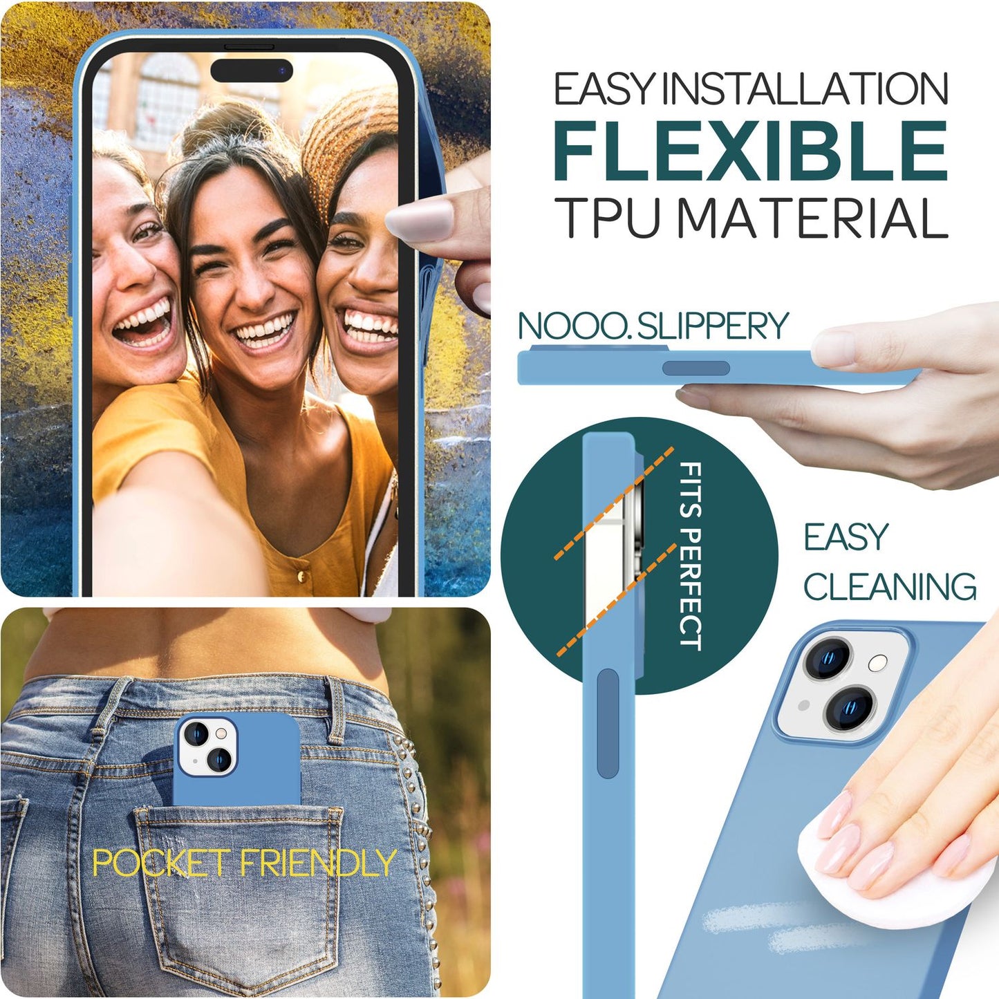 NALIA Magnet Silikonhülle für iPhone 15 Plus – MagSafe kompatibel & Liquid Silicone – SLIQ (Soft-Touch Schutz & Mikrofaser Innen) – Marke aus Berlin