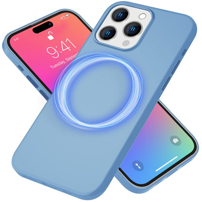 NALIA Magnet Silikonhülle für iPhone 15 Pro – MagSafe kompatibel & Liquid Silicone – SLIQ (Soft-Touch Schutz & Mikrofaser Innen) – Marke aus Berlin