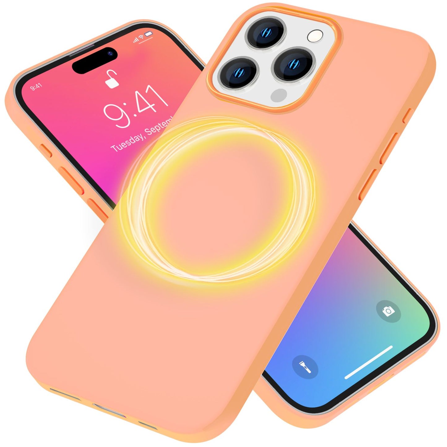 NALIA Magnet Silikonhülle für iPhone 15 Pro – MagSafe kompatibel & Liquid Silicone – SLIQ (Soft-Touch Schutz & Mikrofaser Innen) – Marke aus Berlin