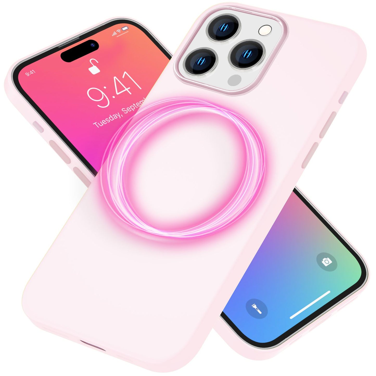NALIA Magnet Silikonhülle für iPhone 15 Pro – MagSafe kompatibel & Liquid Silicone – SLIQ (Soft-Touch Schutz & Mikrofaser Innen) – Marke aus Berlin