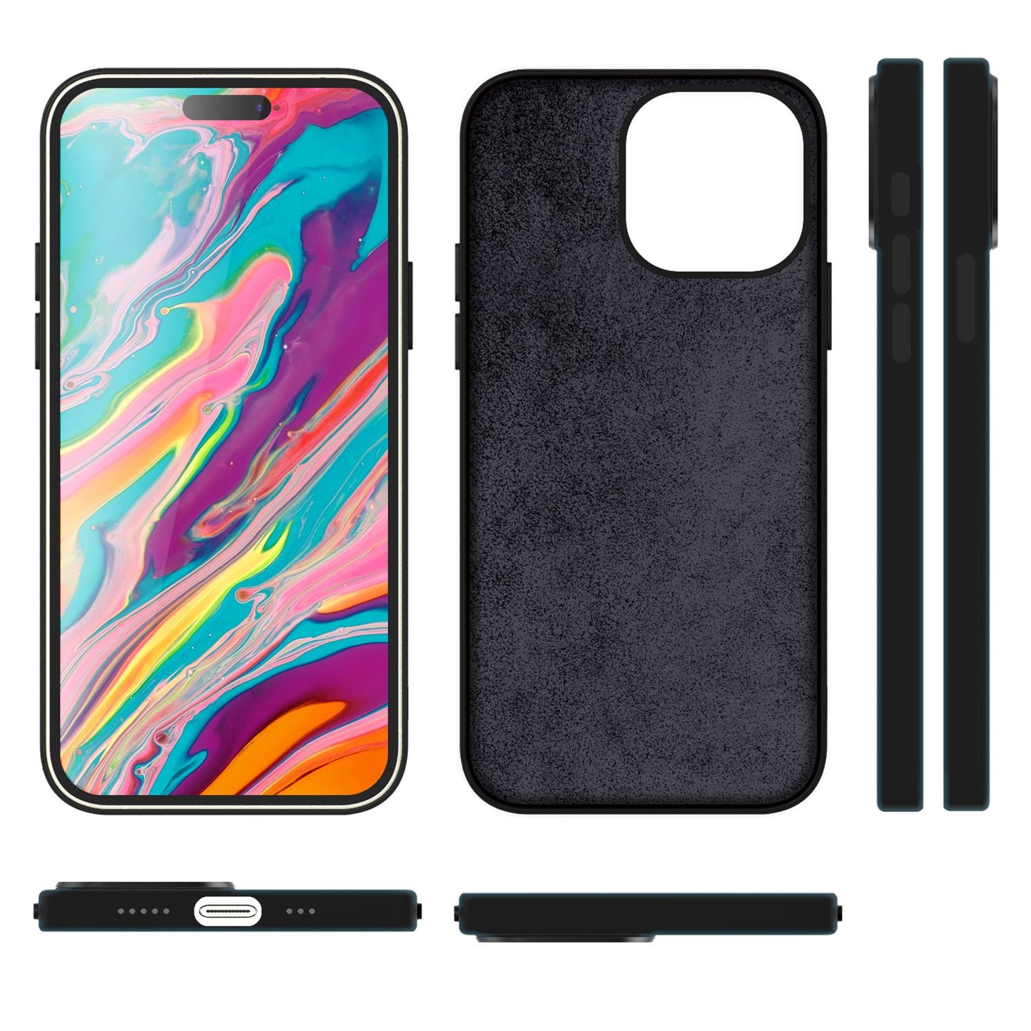 NALIA Magnet Silikonhülle für iPhone 15 Pro – MagSafe kompatibel & Liquid Silicone – SLIQ (Soft-Touch Schutz & Mikrofaser Innen) – Marke aus Berlin
