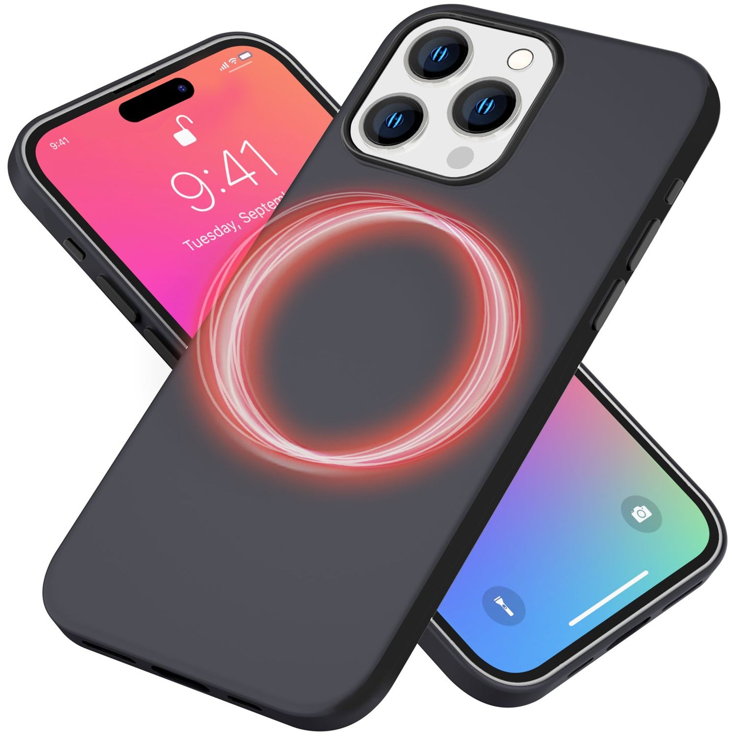 NALIA Magnet Silikonhülle für iPhone 15 Pro Max – MagSafe kompatibel & Liquid Silicone – SLIQ (Soft-Touch Schutz & Mikrofaser Innen) – Marke aus Berlin