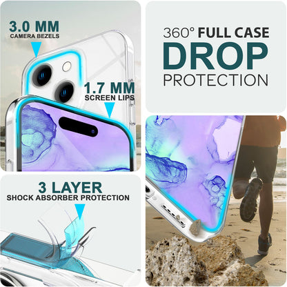 NALIA 360° Hülle für iPhone 15 Plus – Vorne & Hinten Schutz – 360GUARD (Full-Body Case) – Marke aus Berlin