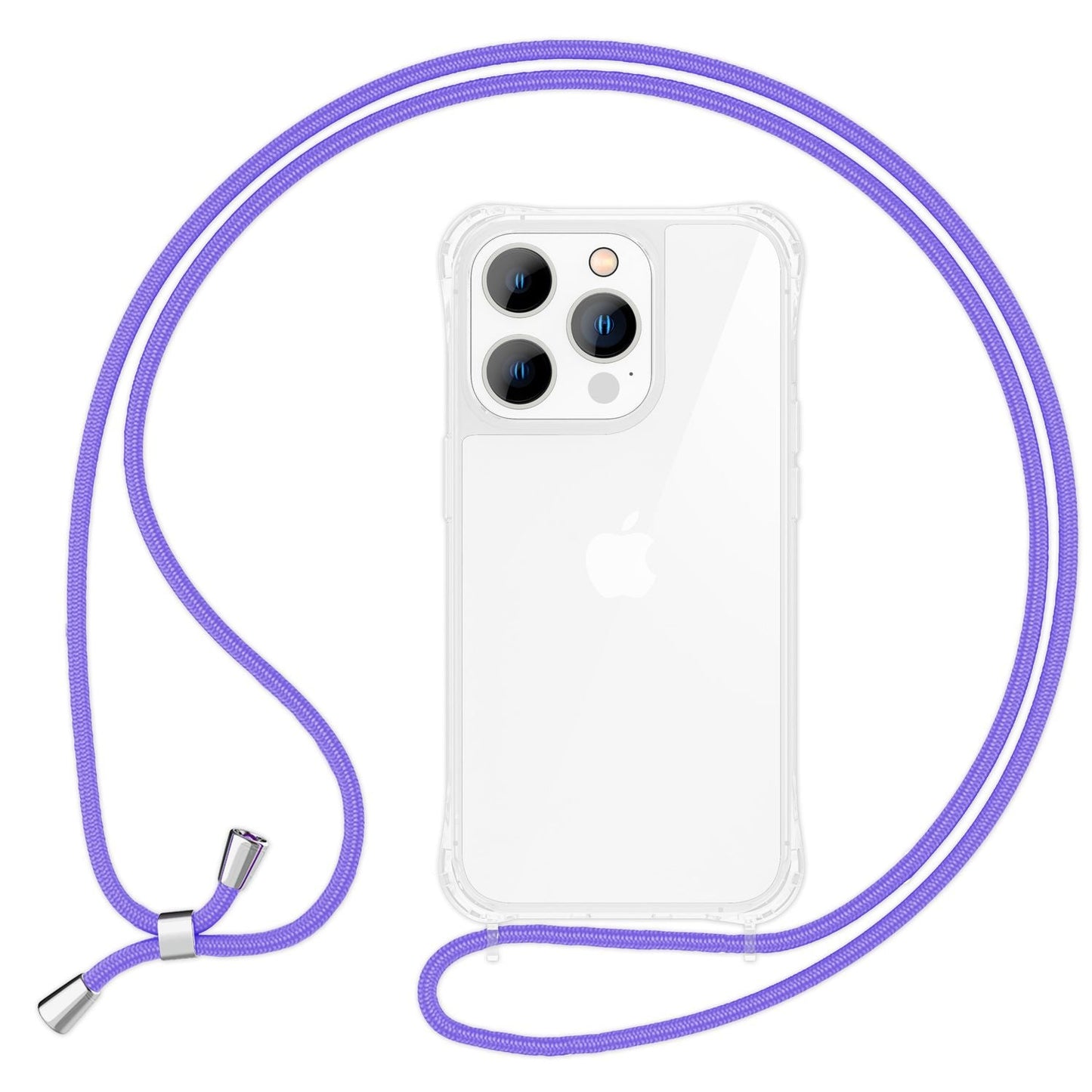 NALIA Handykette für iPhone 15 Pro Max – Transparentes Hybrid-Case & Band – HANGIT PRO (Anti-Gelb Rückseite & Verstellbar) – Marke aus Berlin