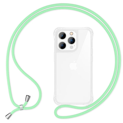 NALIA Handykette für iPhone 15 Pro Max – Transparentes Hybrid-Case & Band – HANGIT PRO (Anti-Gelb Rückseite & Verstellbar) – Marke aus Berlin