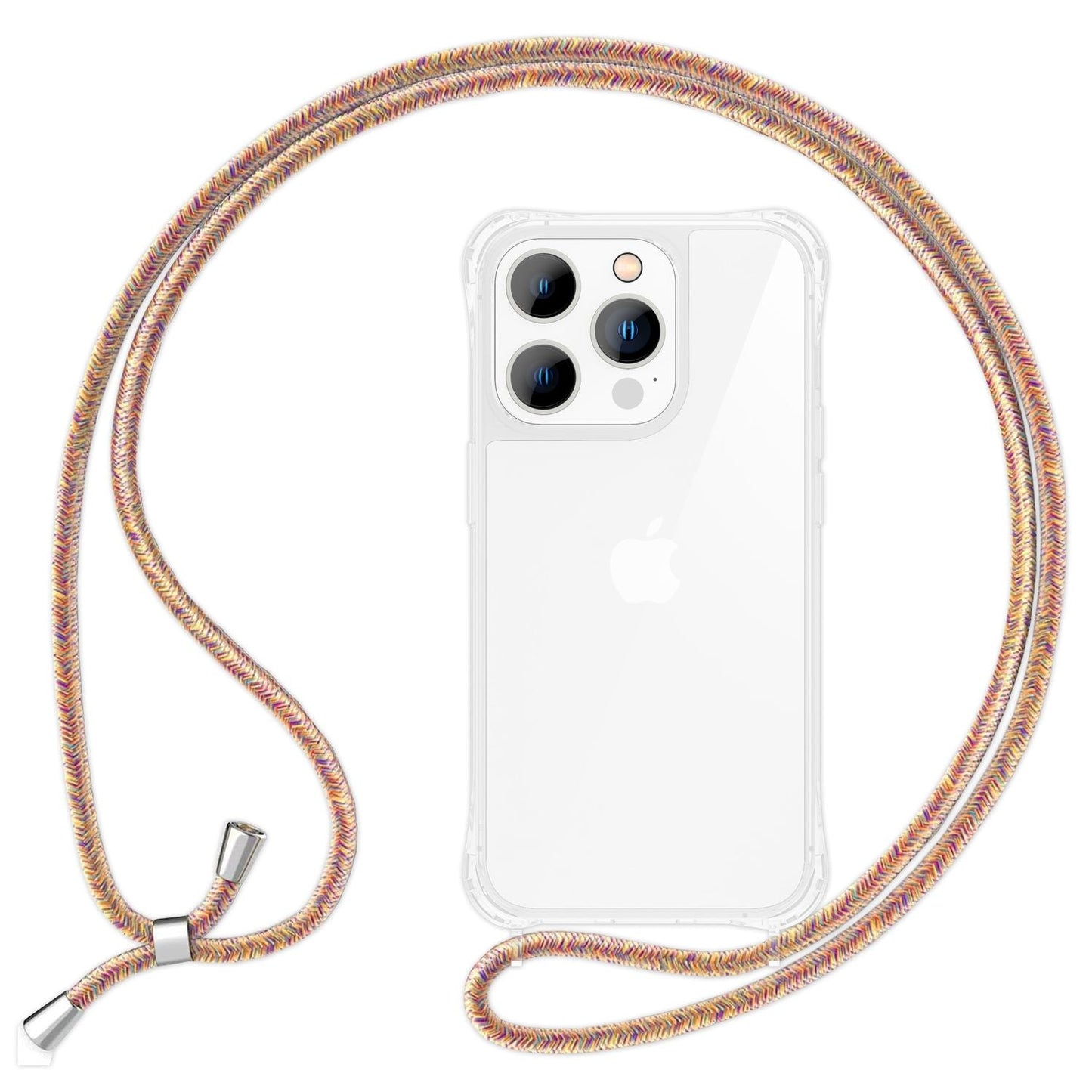 NALIA Handykette für iPhone 15 Pro Max – Transparentes Hybrid-Case & Band – HANGIT PRO (Anti-Gelb Rückseite & Verstellbar) – Marke aus Berlin