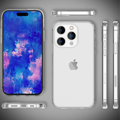 NALIA Transparente Silikonhülle für iPhone 15 Pro – Anti-Gelb & Rutschfest – GLAZE (Handyhülle Kristallklar, Schlank & Stoßfest) – Marke aus Berlin