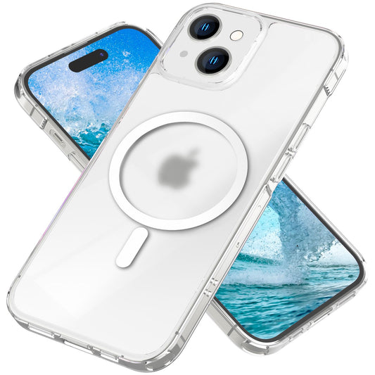 NALIA Mattes Magnet Case für iPhone 15 – MagSafe kompatibel – ONYX (Edle Milchglas-Optik, Anti-Fingerprint & Grip) – Marke aus Berlin