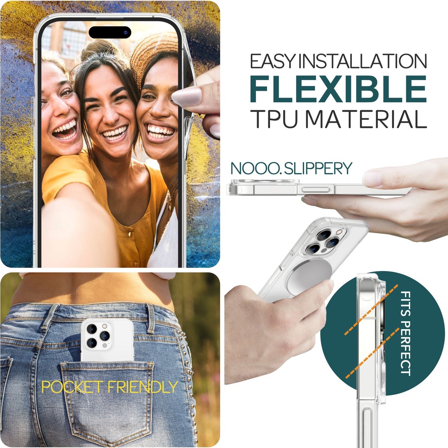 NALIA Mattes Magnet Case für iPhone 15 Pro – MagSafe kompatibel – ONYX (Edle Milchglas-Optik, Anti-Fingerprint & Grip) – Marke aus Berlin