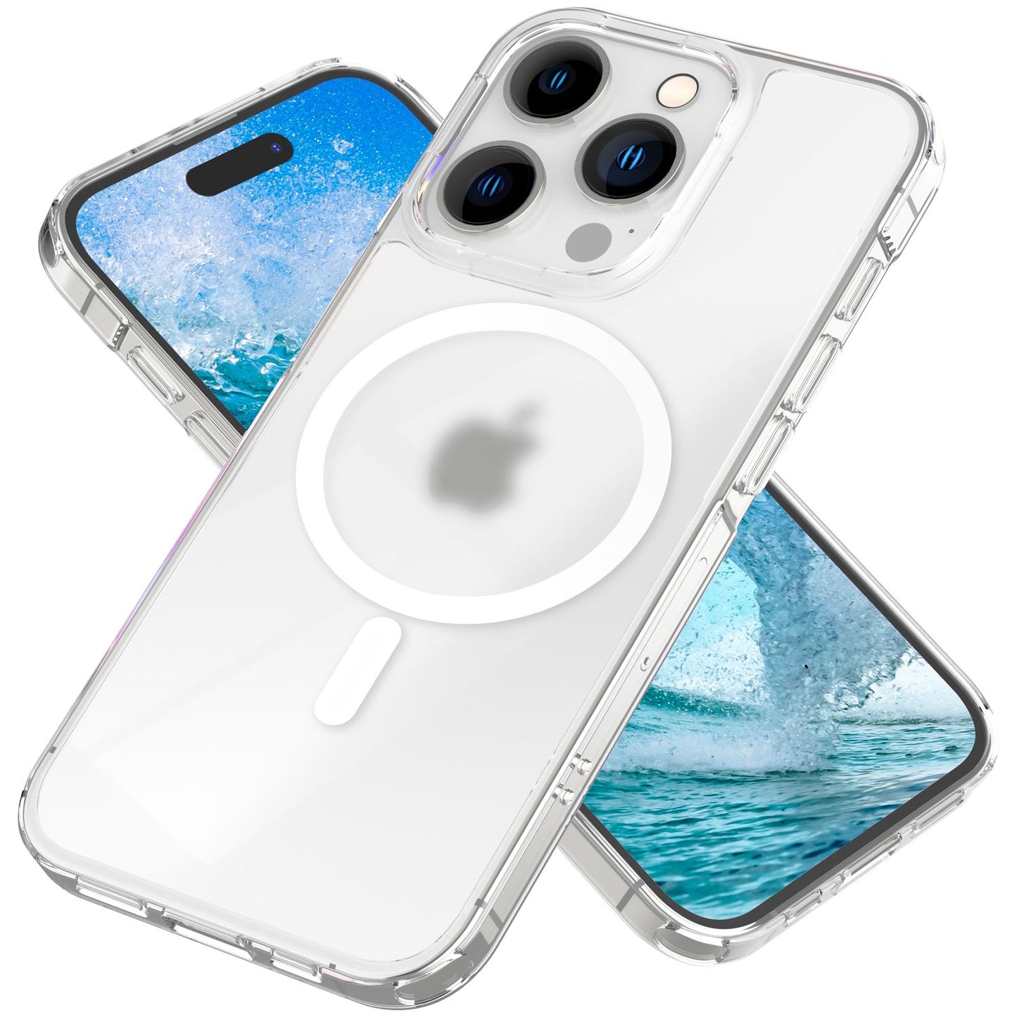 NALIA Mattes Magnet Case für iPhone 15 Pro Max – MagSafe kompatibel – ONYX (Edle Milchglas-Optik, Anti-Fingerprint & Grip) – Marke aus Berlin