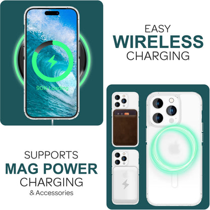 NALIA Mattes Magnet Case für iPhone 15 Pro Max – MagSafe kompatibel – ONYX (Edle Milchglas-Optik, Anti-Fingerprint & Grip) – Marke aus Berlin
