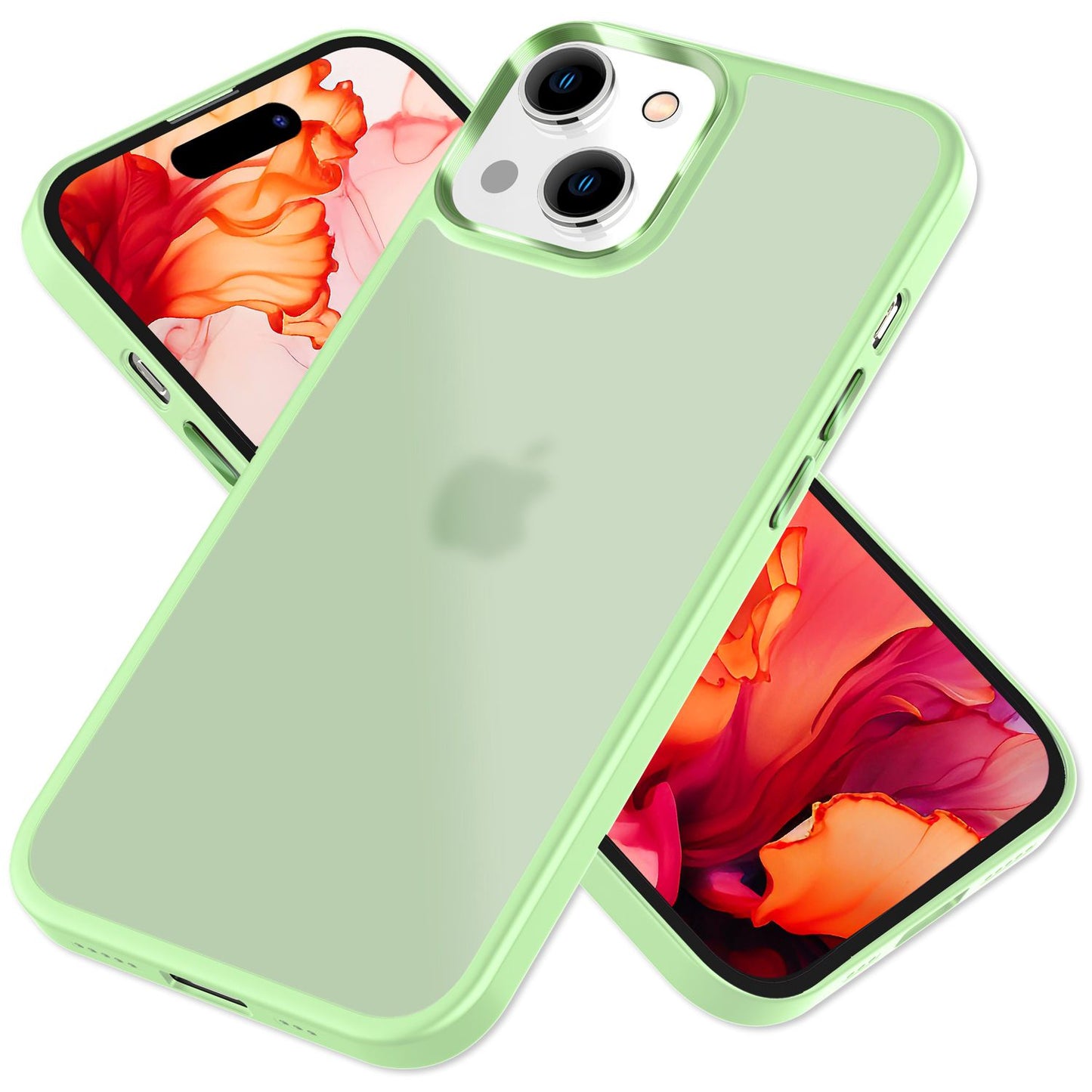 NALIA Matte Handyhülle für iPhone 15 – Stoßfester Silikon-Rahmen & Semi-Transparent – FUZION (Anti-Fingerprint Case) – Marke aus Berlin