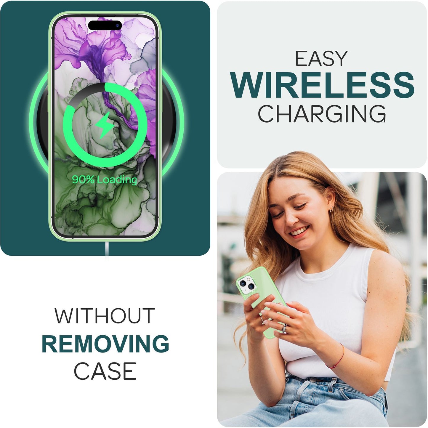 NALIA Matte Handyhülle für iPhone 15 Plus – Stoßfester Silikon-Rahmen & Semi-Transparent – FUZION (Anti-Fingerprint Case) – Marke aus Berlin