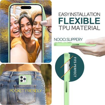 NALIA Matte Handyhülle für iPhone 15 Pro – Stoßfester Silikon-Rahmen & Semi-Transparent – FUZION (Anti-Fingerprint Case) – Marke aus Berlin