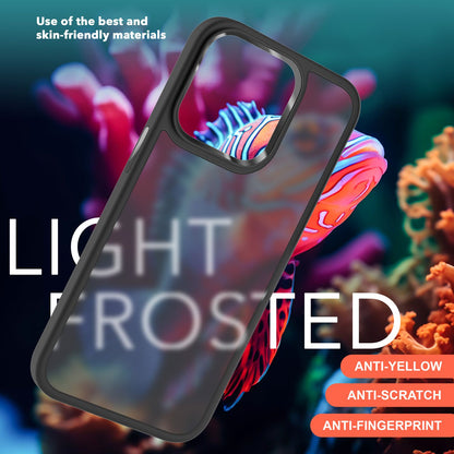 NALIA Matte Handyhülle für iPhone 15 Pro Max – Stoßfester Silikon-Rahmen & Semi-Transparent – FUZION (Anti-Fingerprint Case) – Marke aus Berlin