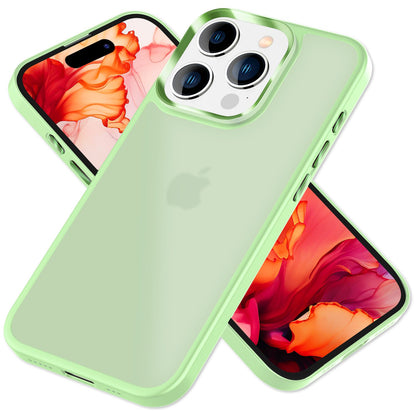 NALIA Matte Handyhülle für iPhone 15 Pro Max – Stoßfester Silikon-Rahmen & Semi-Transparent – FUZION (Anti-Fingerprint Case) – Marke aus Berlin