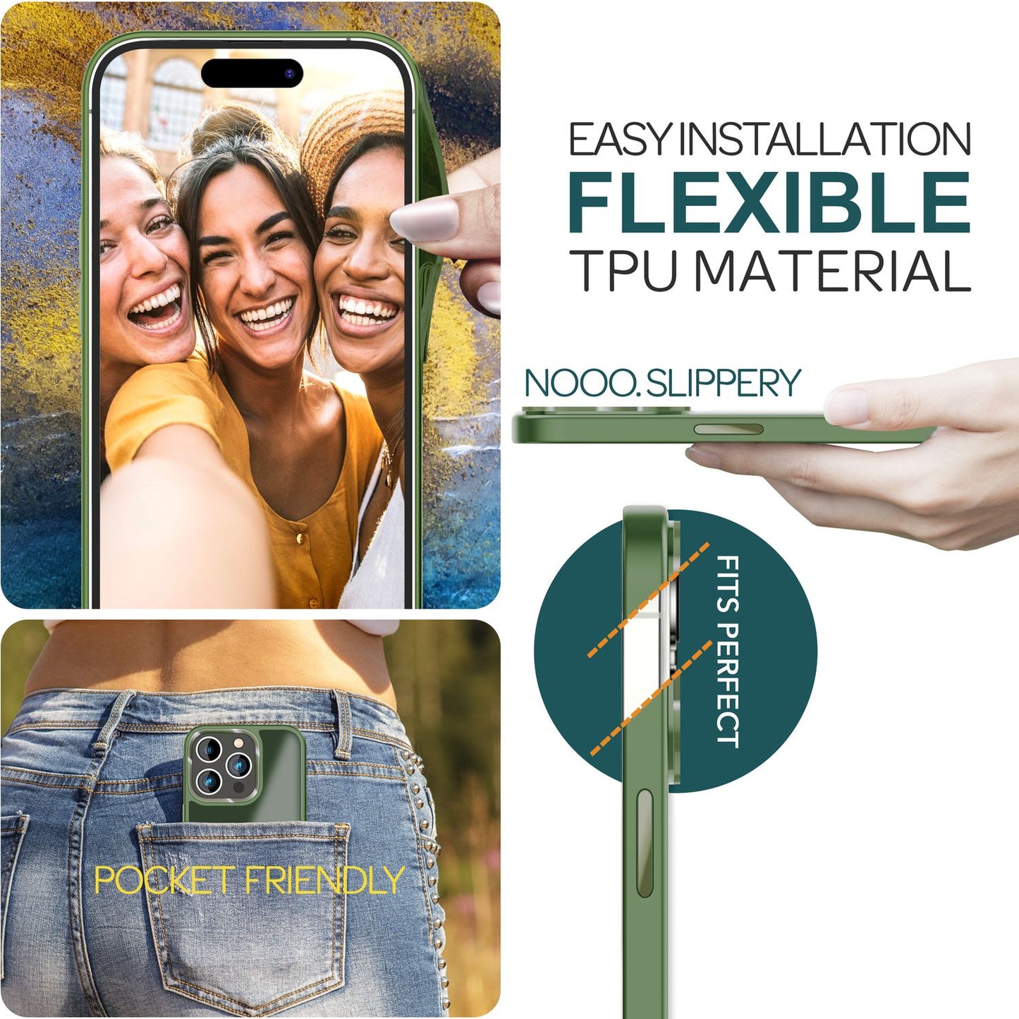 NALIA Matte Handyhülle für iPhone 15 Pro Max – Stoßfester Silikon-Rahmen & Semi-Transparent – FUZION (Anti-Fingerprint Case) – Marke aus Berlin