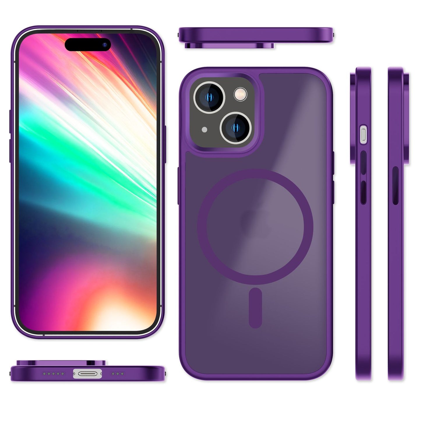 NALIA Magnet-Case für iPhone 15 – Matt-Transparent & MagSafe Kompatibel – MATTEX (Rutschfest, Stoßfest & Anti-Fingerabdruck) – Marke aus Berlin