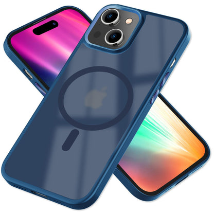 NALIA Magnet-Case für iPhone 15 Plus – Matt-Transparent & MagSafe Kompatibel – MATTEX (Rutschfest, Stoßfest & Anti-Fingerabdruck) – Marke aus Berlin