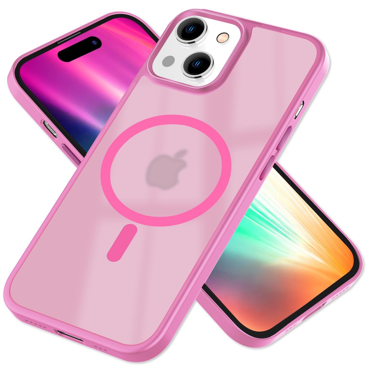 NALIA Magnet-Case für iPhone 15 Plus – Matt-Transparent & MagSafe Kompatibel – MATTEX (Rutschfest, Stoßfest & Anti-Fingerabdruck) – Marke aus Berlin