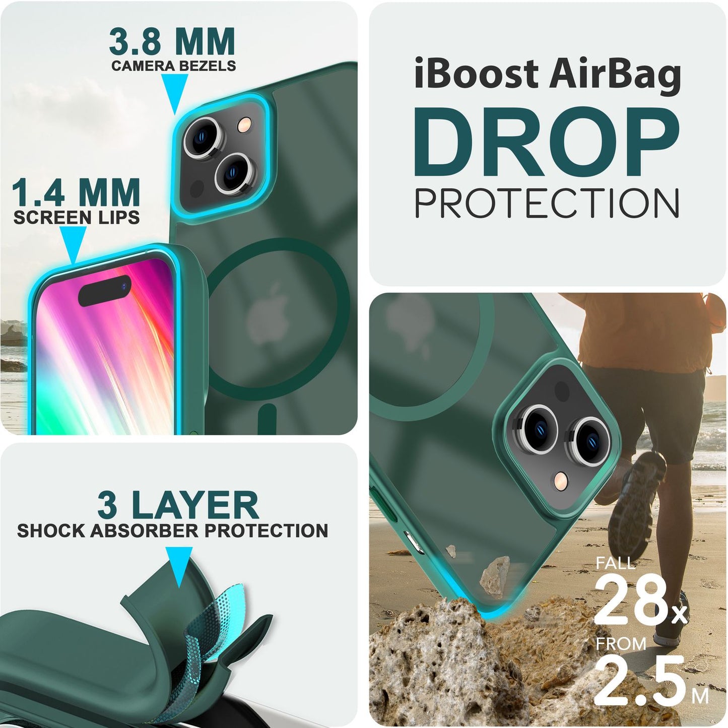 NALIA Magnet-Case für iPhone 15 Plus – Matt-Transparent & MagSafe Kompatibel – MATTEX (Rutschfest, Stoßfest & Anti-Fingerabdruck) – Marke aus Berlin