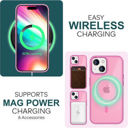 NALIA Magnet-Case für iPhone 15 Plus – Matt-Transparent & MagSafe Kompatibel – MATTEX (Rutschfest, Stoßfest & Anti-Fingerabdruck) – Marke aus Berlin