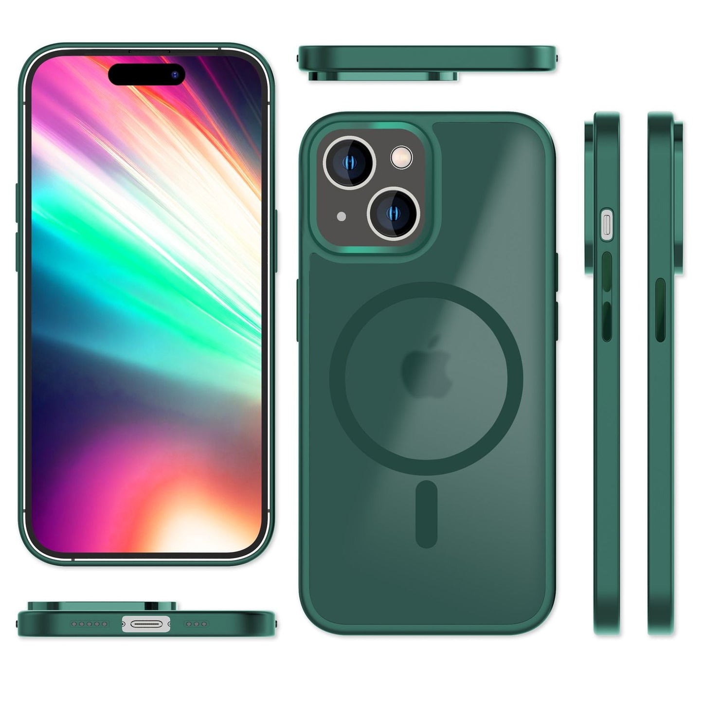 NALIA Magnet-Case für iPhone 15 Plus – Matt-Transparent & MagSafe Kompatibel – MATTEX (Rutschfest, Stoßfest & Anti-Fingerabdruck) – Marke aus Berlin