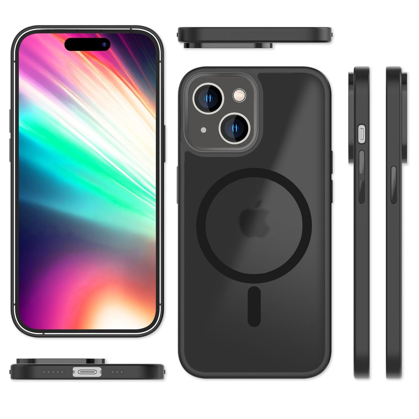 NALIA Magnet-Case für iPhone 15 Plus – Matt-Transparent & MagSafe Kompatibel – MATTEX (Rutschfest, Stoßfest & Anti-Fingerabdruck) – Marke aus Berlin