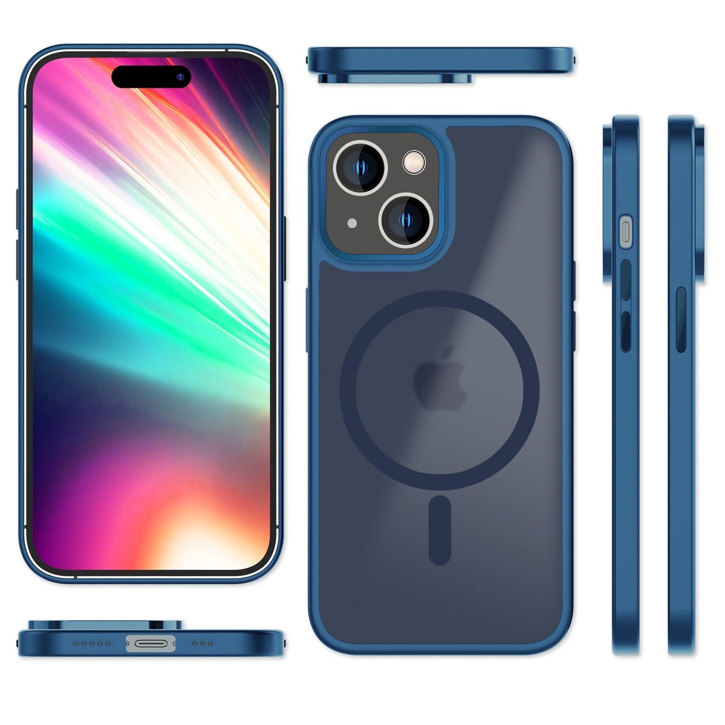 NALIA Magnet-Case für iPhone 15 Plus – Matt-Transparent & MagSafe Kompatibel – MATTEX (Rutschfest, Stoßfest & Anti-Fingerabdruck) – Marke aus Berlin