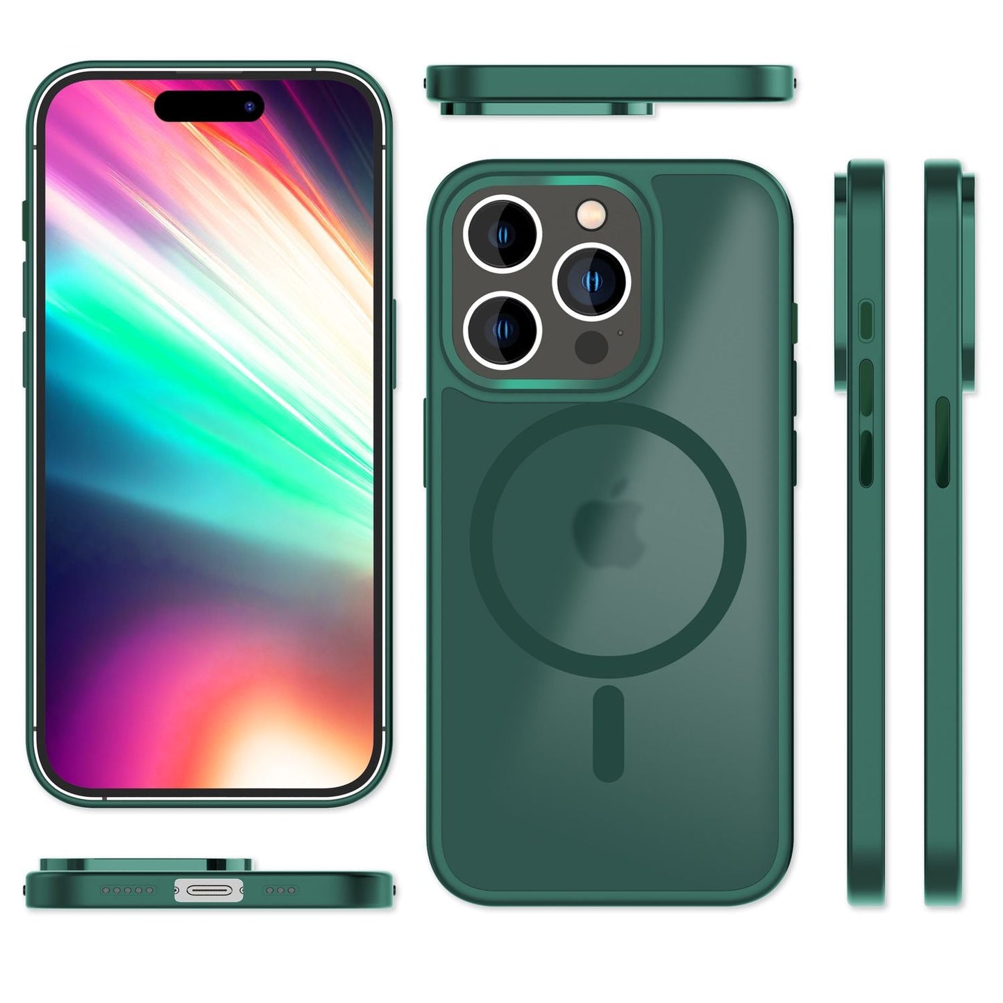 NALIA Magnet-Case für iPhone 15 Pro – Matt-Transparent & MagSafe Kompatibel – MATTEX (Rutschfest, Stoßfest & Anti-Fingerabdruck) – Marke aus Berlin