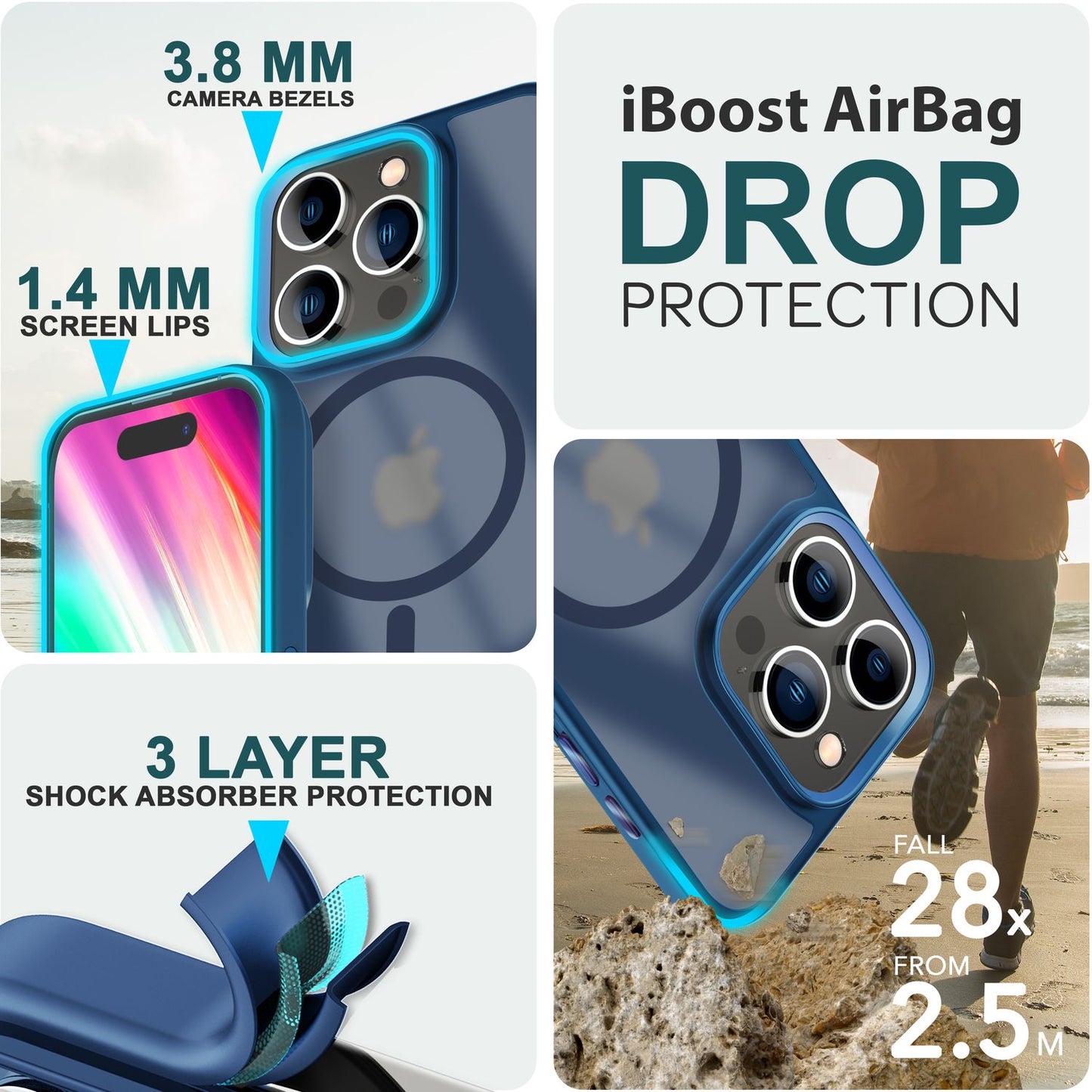NALIA Magnet-Case für iPhone 15 Pro Max – Matt-Transparent & MagSafe Kompatibel – MATTEX (Rutschfest, Stoßfest & Anti-Fingerabdruck) – Marke aus Berlin