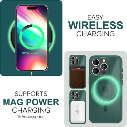 NALIA Magnet-Case für iPhone 15 Pro Max – Matt-Transparent & MagSafe Kompatibel – MATTEX (Rutschfest, Stoßfest & Anti-Fingerabdruck) – Marke aus Berlin