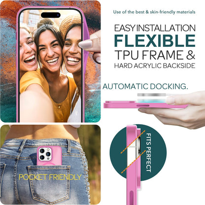 NALIA Magnet-Case für iPhone 15 Pro Max – Matt-Transparent & MagSafe Kompatibel – MATTEX (Rutschfest, Stoßfest & Anti-Fingerabdruck) – Marke aus Berlin