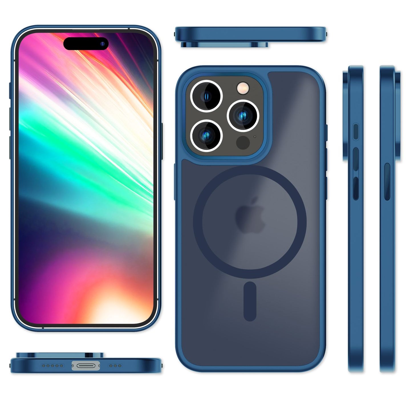 NALIA Magnet-Case für iPhone 15 Pro Max – Matt-Transparent & MagSafe Kompatibel – MATTEX (Rutschfest, Stoßfest & Anti-Fingerabdruck) – Marke aus Berlin