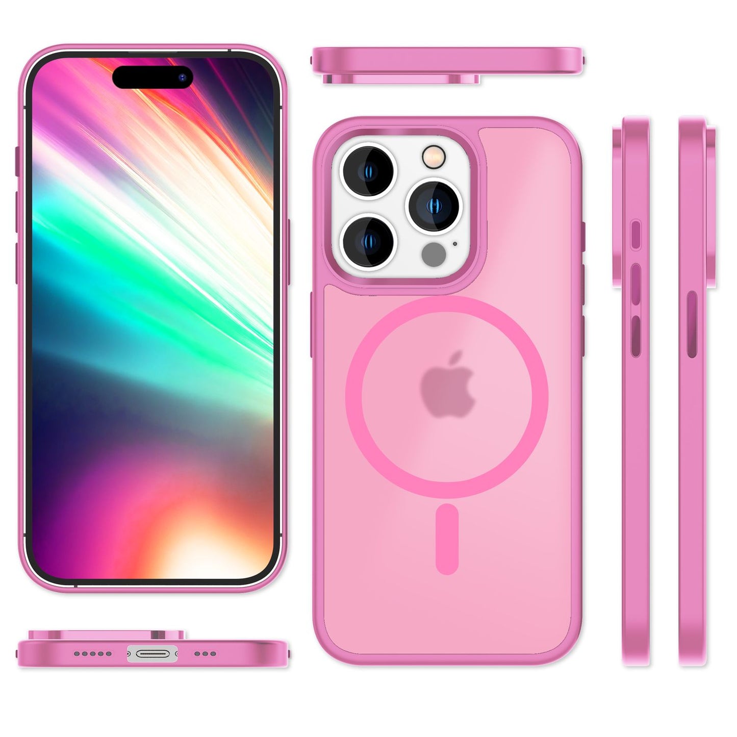 NALIA Magnet-Case für iPhone 15 Pro Max – Matt-Transparent & MagSafe Kompatibel – MATTEX (Rutschfest, Stoßfest & Anti-Fingerabdruck) – Marke aus Berlin