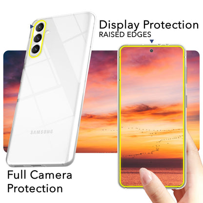 NALIA Transparente Silikonhülle für Samsung Galaxy S24 – Anti-Gelb & Rutschfest – GLAZE (Handyhülle Kristallklar, Schlank & Stoßfest) – Marke aus Berlin