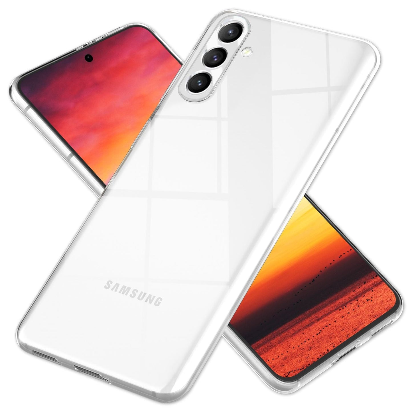 NALIA Transparente Silikonhülle für Samsung Galaxy S24 Plus – Anti-Gelb & Rutschfest – GLAZE (Handyhülle Kristallklar, Schlank & Stoßfest) – Marke aus Berlin