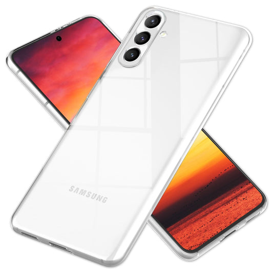 NALIA Transparente Silikonhülle für Samsung Galaxy S24 Plus – Anti-Gelb & Rutschfest – GLAZE (Handyhülle Kristallklar, Schlank & Stoßfest) – Marke aus Berlin