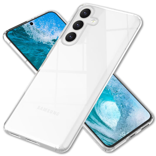 NALIA Transparente Hülle für Samsung Galaxy S24 – Harte Rückseite & Silikon Rand – IGNITE (Stoßfeste Handyhülle & Verstärkte Ecken) – Marke aus Berlin