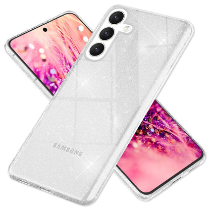 NALIA Glitzerhülle für Samsung Galaxy S24 – Funkelndes Silikon Case – DAZZLIN (Transparent & Stoßfest) – Marke aus Berlin