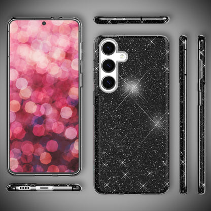 NALIA Glitzerhülle für Samsung Galaxy S24 Plus – Funkelnder Glitzer-Look & Grip – SHINEPOP (Silikon Case) – Marke aus Berlin