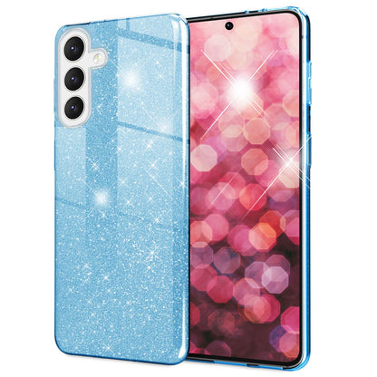 NALIA Glitzerhülle für Samsung Galaxy S24 Plus – Funkelnder Glitzer-Look & Grip – SHINEPOP (Silikon Case) – Marke aus Berlin