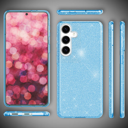 NALIA Glitzerhülle für Samsung Galaxy S24 Plus – Funkelnder Glitzer-Look & Grip – SHINEPOP (Silikon Case) – Marke aus Berlin