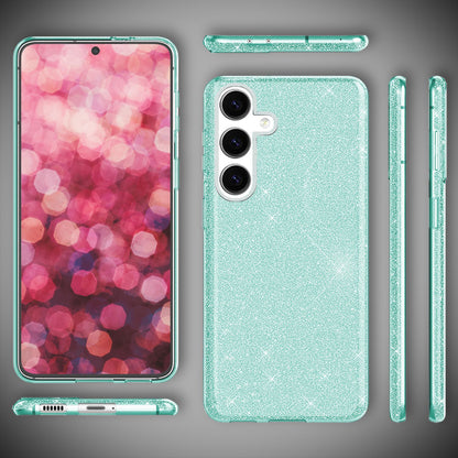 NALIA Glitzerhülle für Samsung Galaxy S24 Plus – Funkelnder Glitzer-Look & Grip – SHINEPOP (Silikon Case) – Marke aus Berlin