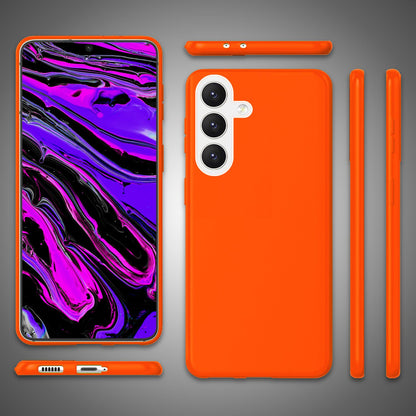 NALIA Neon Silikonhülle für Samsung Galaxy S24 – Soft-Touch & Signal-Neon – NEONSHOCK (Matte Schutzhülle) – Marke aus Berlin
