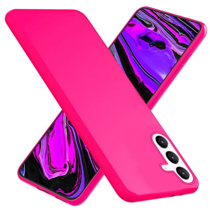 NALIA Neon Silikonhülle für Samsung Galaxy S24 – Soft-Touch & Signal-Neon – NEONSHOCK (Matte Schutzhülle) – Marke aus Berlin